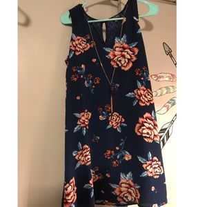 Lily rose navy blue floral dress